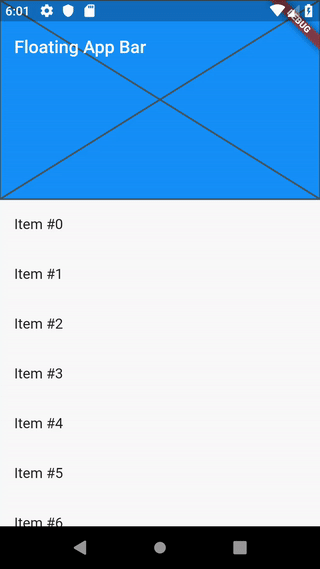Use floating app bar demo
