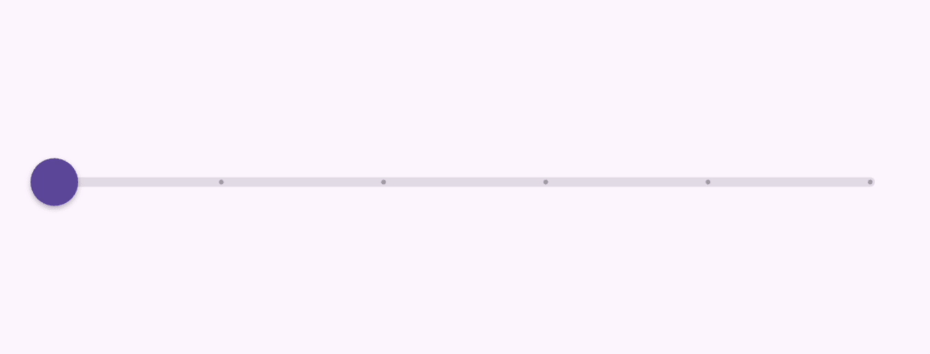 A GIF of a slider that has the dial dragged left to right in increments
of 1, from 0.0 to 5.0