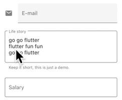 Selecting a position with long press on iOS