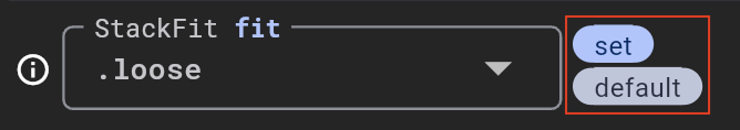 &quot;Set&quot; and &quot;default&quot; labels for a property input