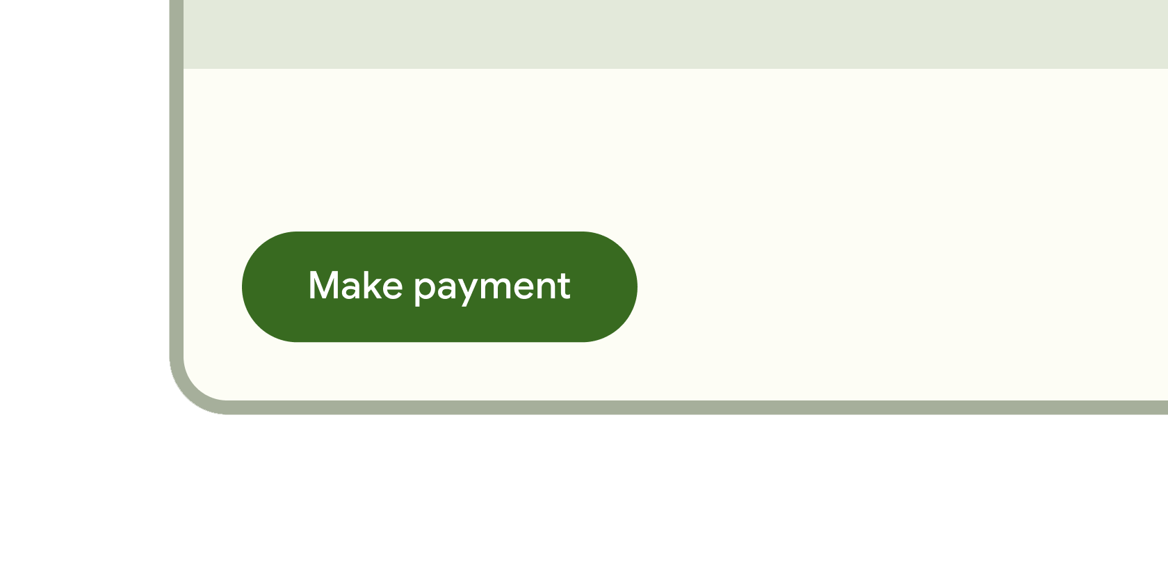 Rendered example of the Common buttons Material widget.